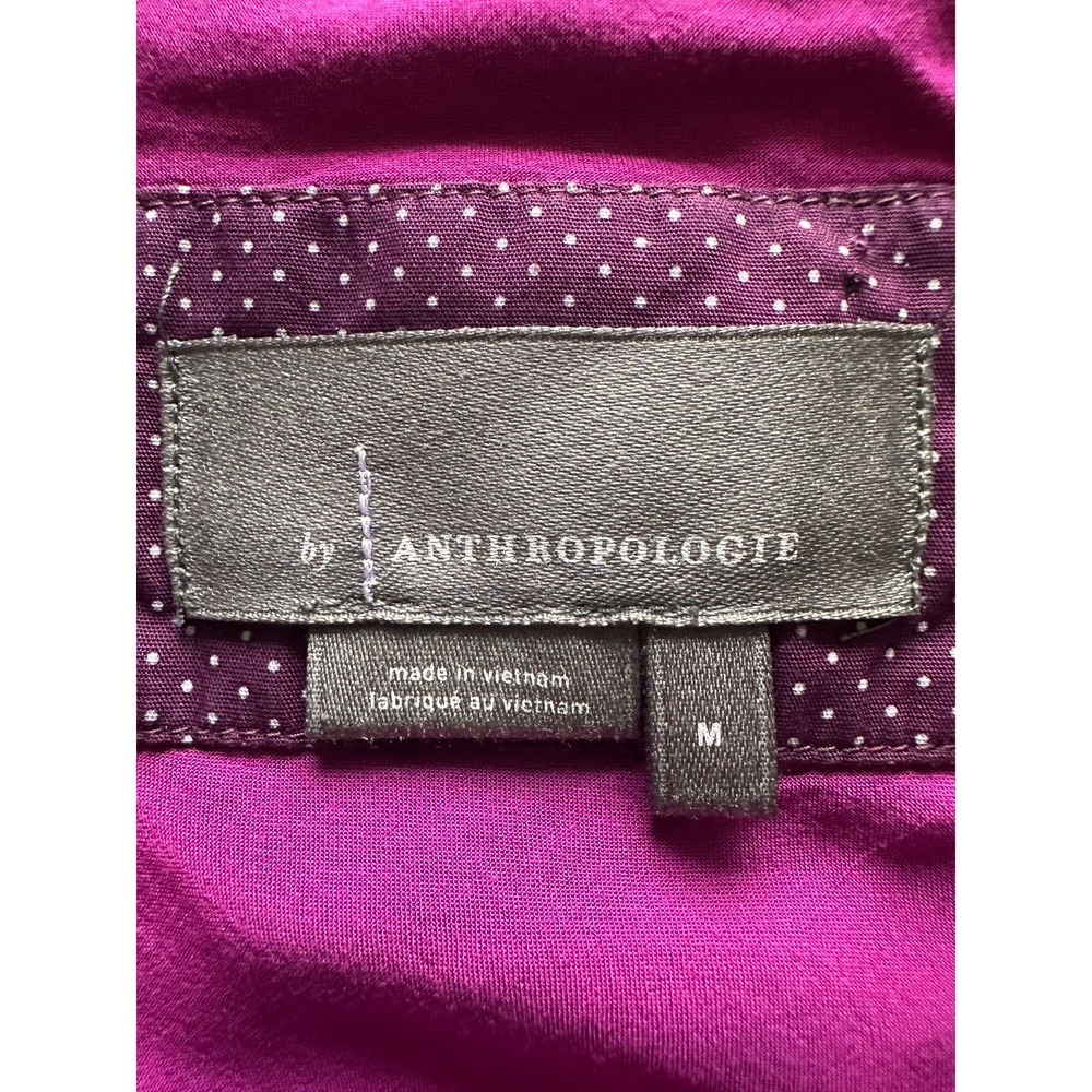 Anthropologie Magenta Satin Cowl Neck Midi Slip Dress Magenta Purple Size M - Picture 4 of 9